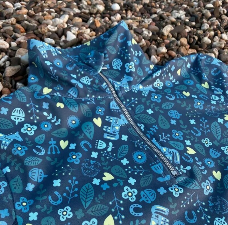 Funkční triko Nordic Flowers - navy M